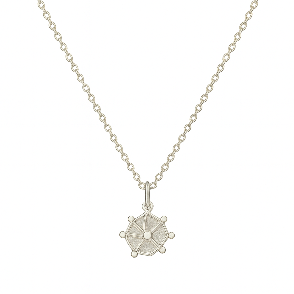Elegant silver pendant featuring a unique geometric design