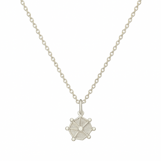 Elegant silver pendant featuring a unique geometric design