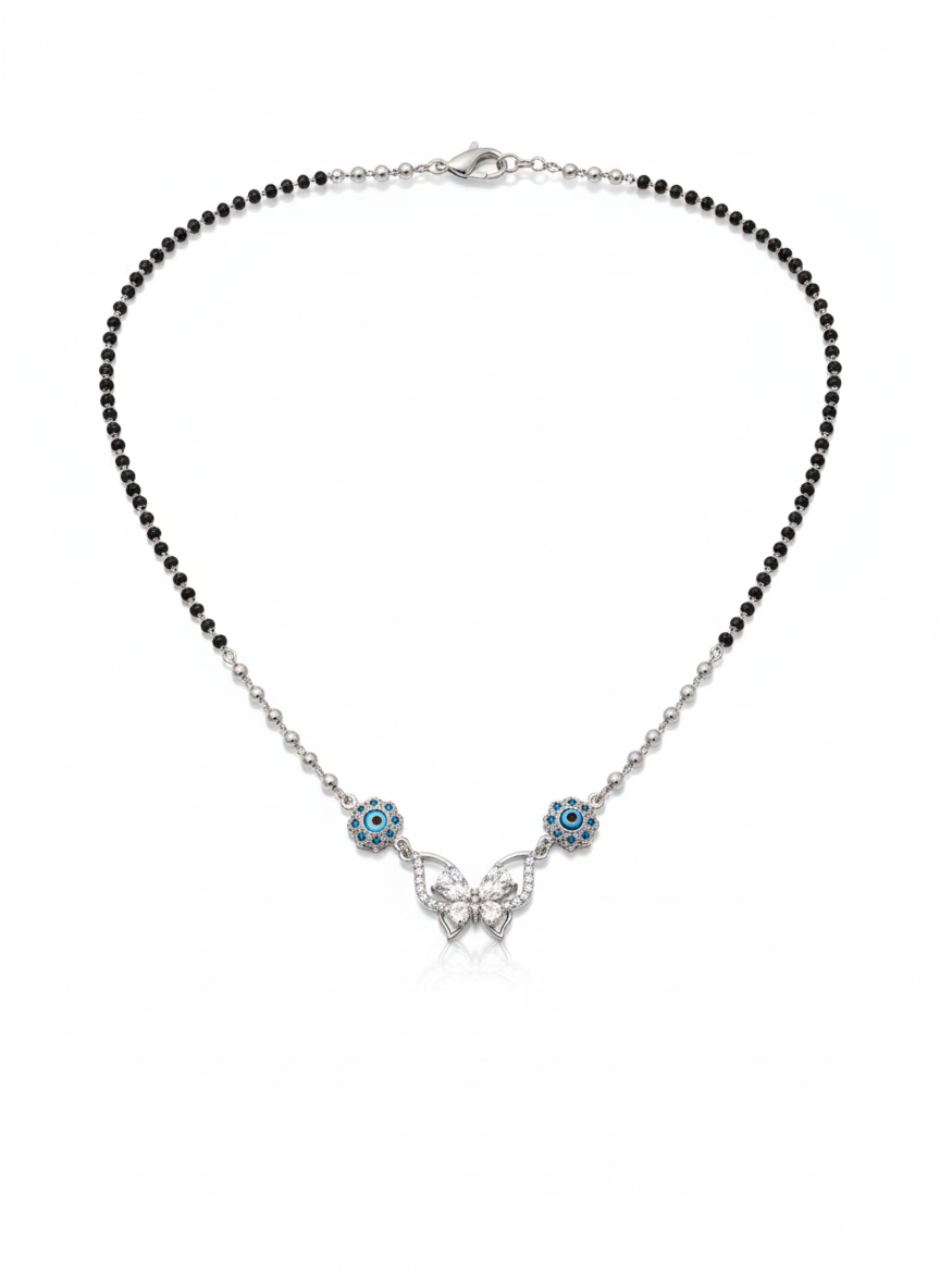 Silver Evil Eye Mangalsutra