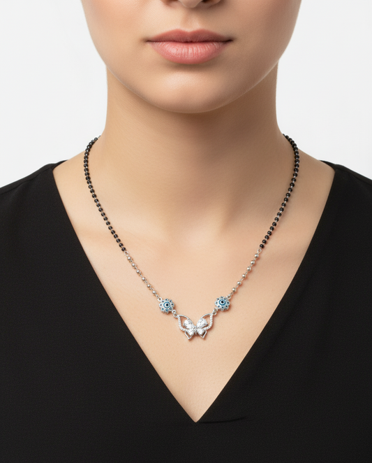 Silver Evil Eye Mangalsutra