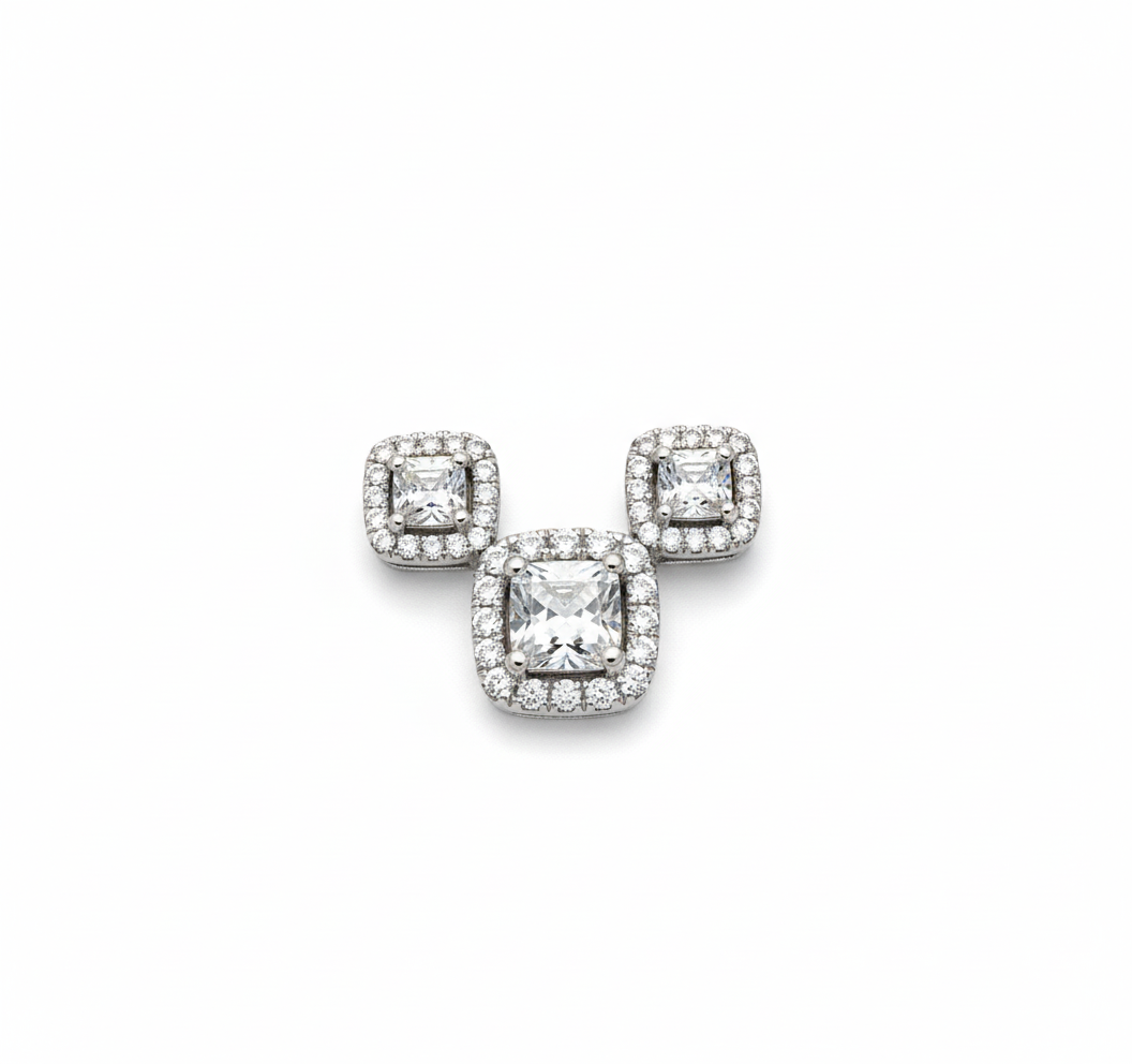 Silver Square Pendant Mangalsutra