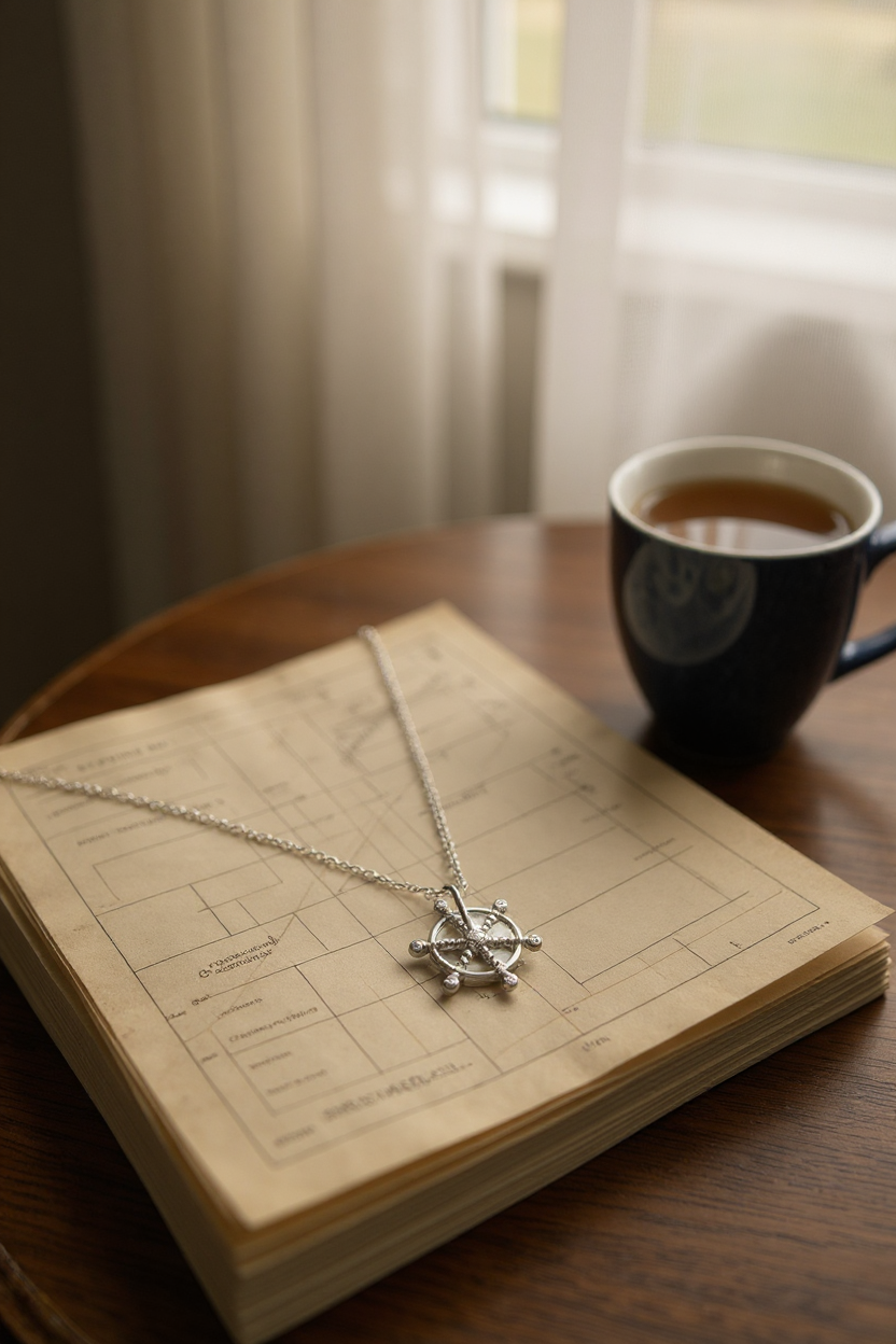 Elegant silver pendant featuring a unique geometric design