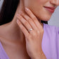 Silver passionate love ring
