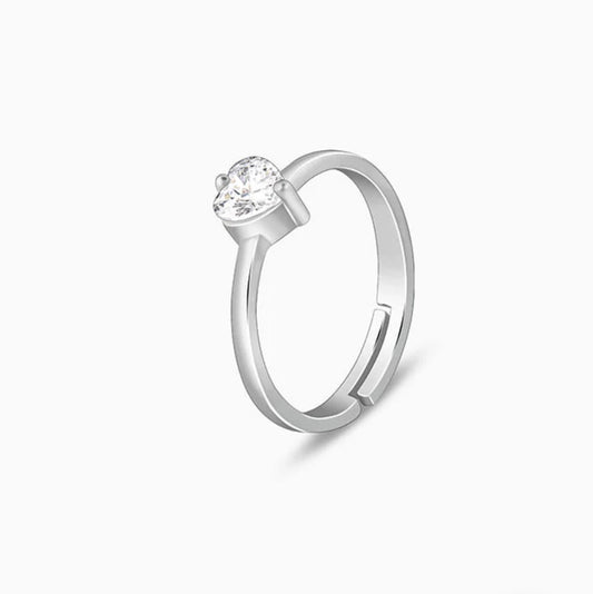 Silver passionate love ring