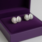Silver Intertwined Infinity Crystal Studs Earrings