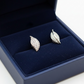 Silver Elegant Marquise Leaf Studs
