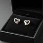 Silver Elegant Crystal Open Heart Studs
