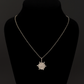 Elegant silver pendant featuring a unique geometric design