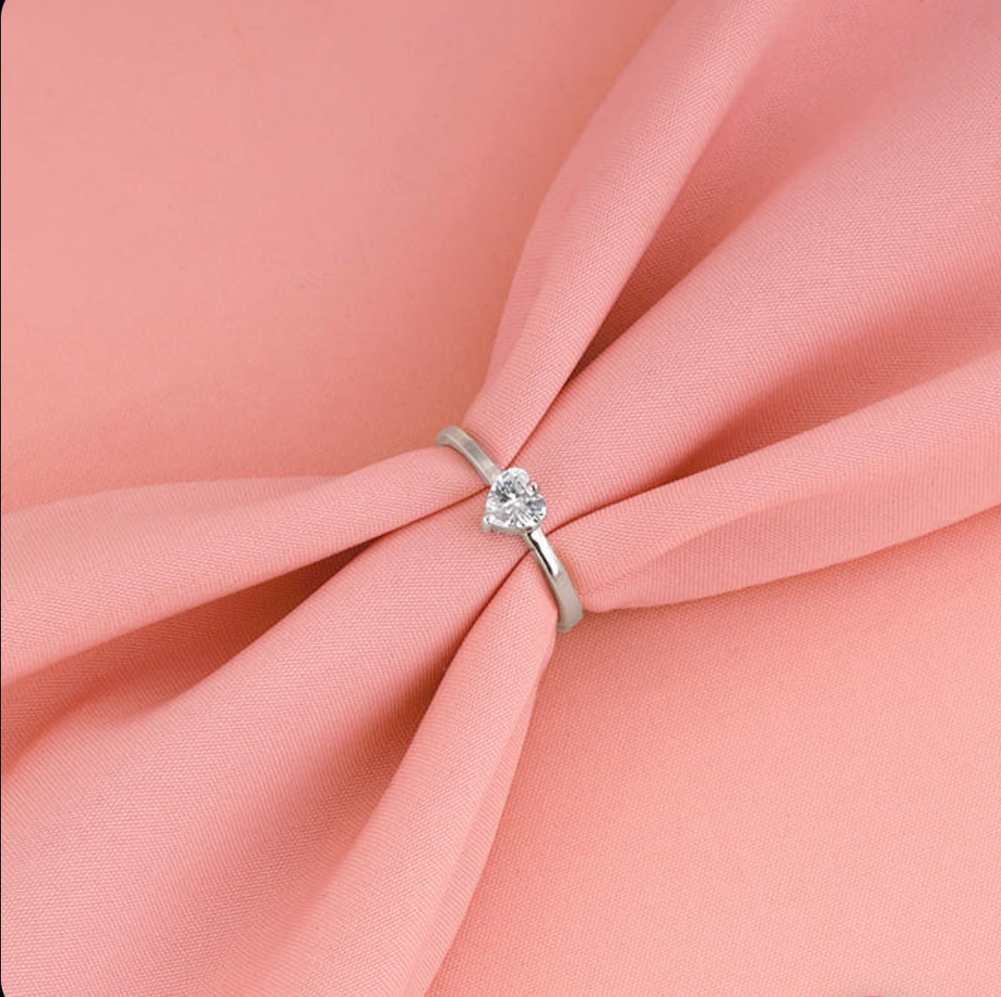 Silver passionate love ring