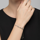 Elegant Silver Blue-Accent Eternity Bracelet