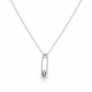 Elegant silver safety pin pendant with a sparkling stone