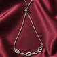 Elegant Silver Blue-Accent Eternity Bracelet