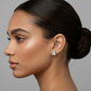 Silver Timeless Square Solitaire Studs
