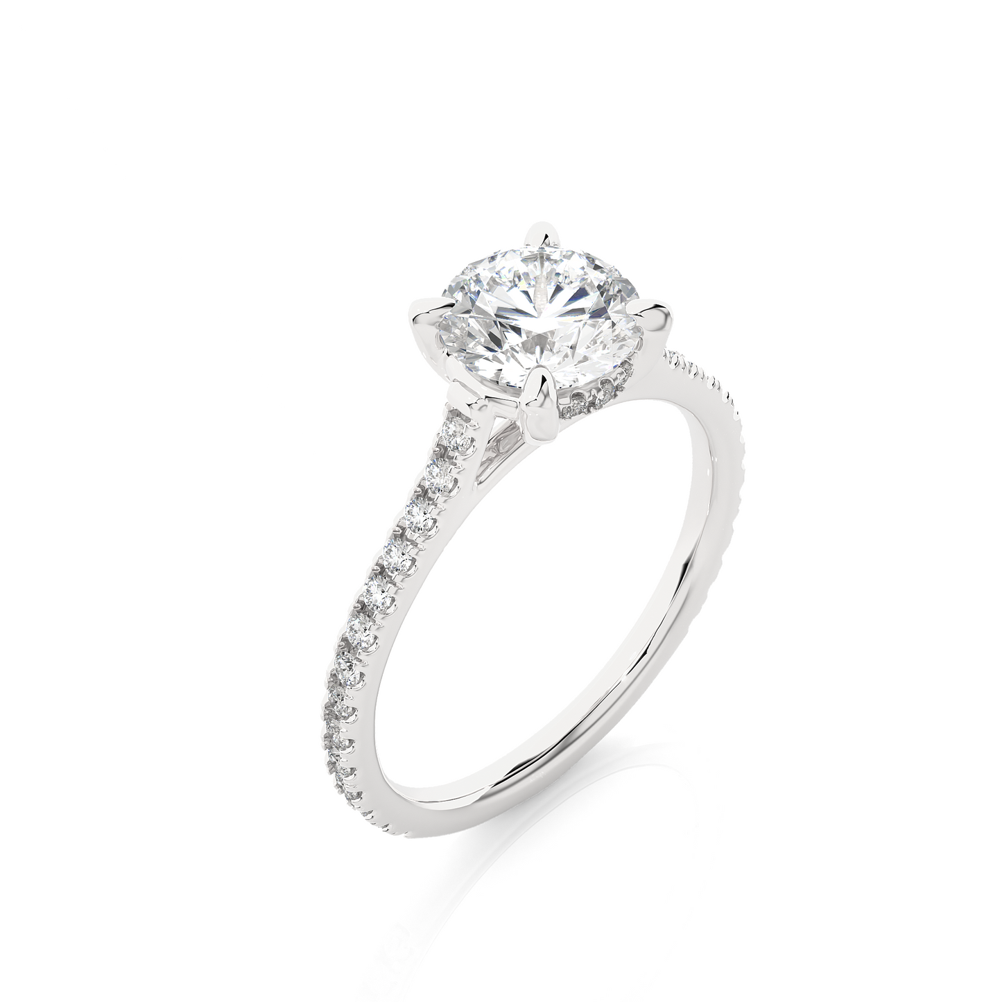 Solitaire With Accent Ring