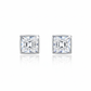 Silver Timeless Square Solitaire Studs