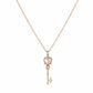 Charming rose gold key pendant with a heart design