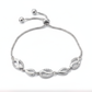Elegant Silver Blue-Accent Eternity Bracelet