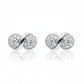 Silver Intertwined Infinity Crystal Studs Earrings