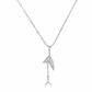 Stylish silver pendant featuring a sleek double arrow design