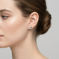 Silver Elegant Crystal Open Heart Studs