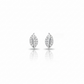 Silver Elegant Marquise Leaf Studs